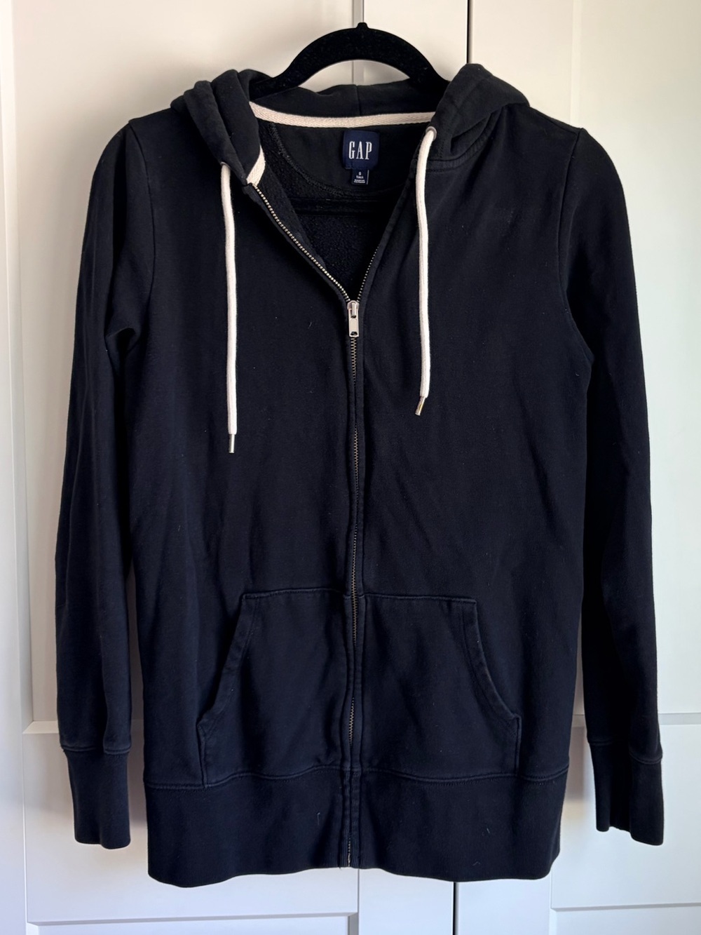 GAP Black Zipper Hoodie with Cream Trim | STall